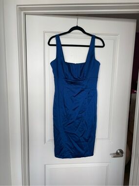 Blue Square-Neck Calvin Klein Dress